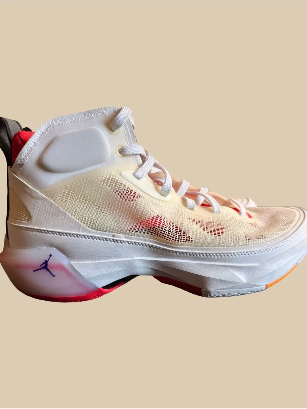 Men's White Jordan/ Red Performance Sneakers